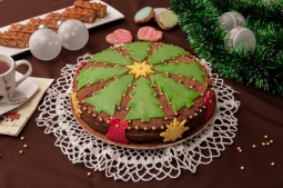 Новогодний шоколадный торт